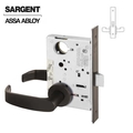 Sargent 8200 Series Mortise Lock Mechanical Passage or Closet LN Trim L Rose Dark Oxidized Satin Bronze Equi SRG-8215-LNL-10BE